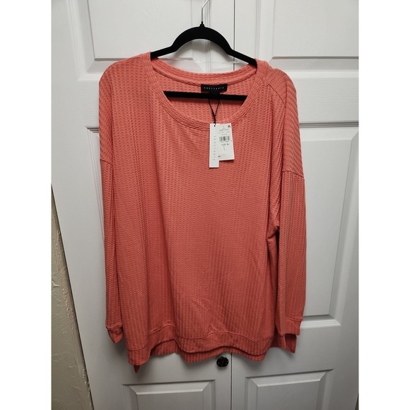 Sanctuary Tops - Sanctuary Womens Slow Time Waffle Round Neck Tunic Top Drap Size XL
